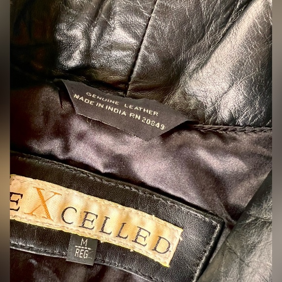 Vintage Excelled Black Leather Trench - Picture 7 of 13